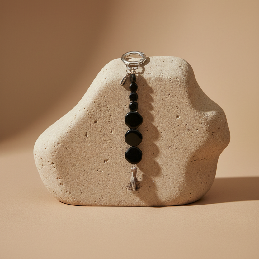 Bag Charm Obsidian