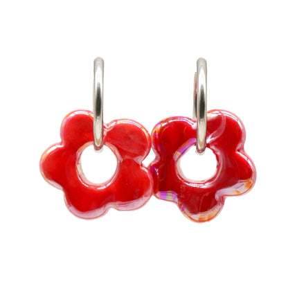 Ohrringe Blossom Red