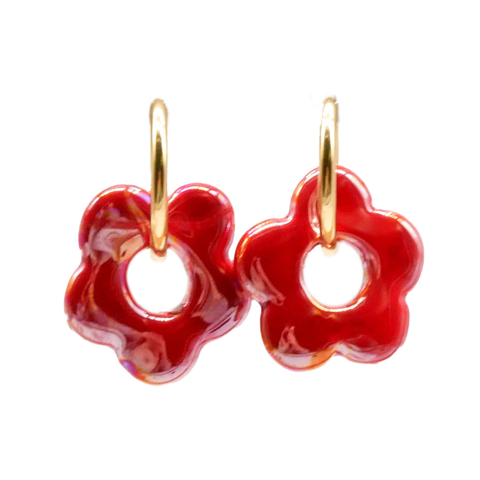 Ohrringe Blossom Red