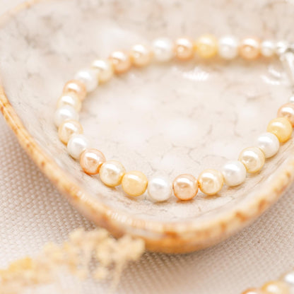 Armband Peachy Pearls