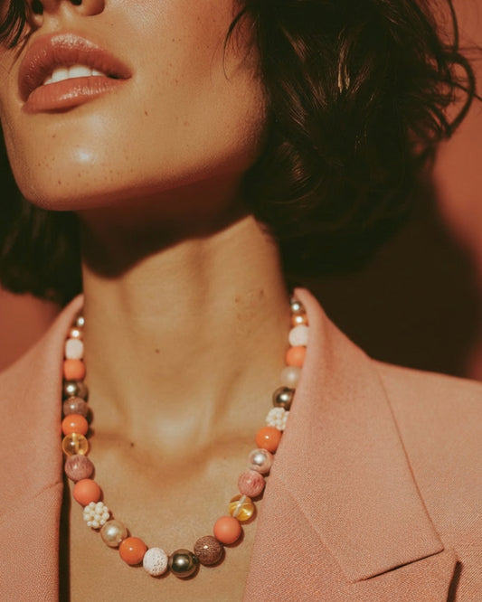 Perlenkette Peach Bloom