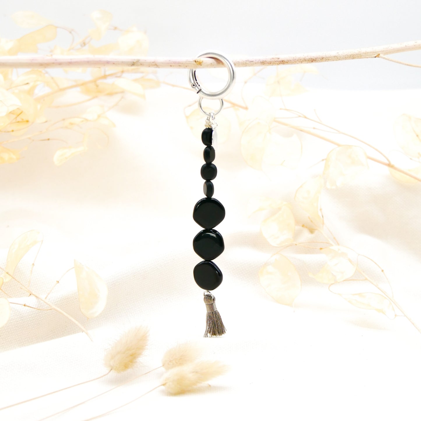 Bag Charm Obsidian