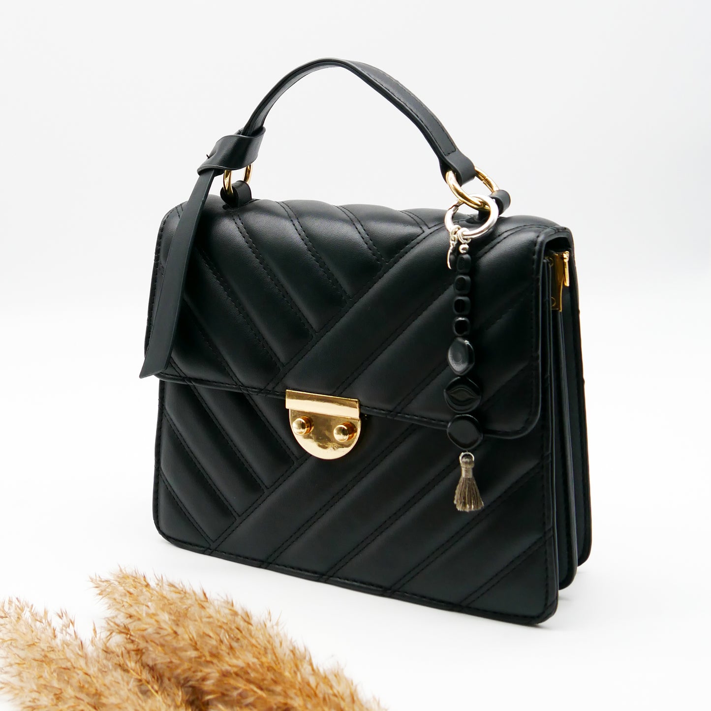 Bag Charm Obsidian