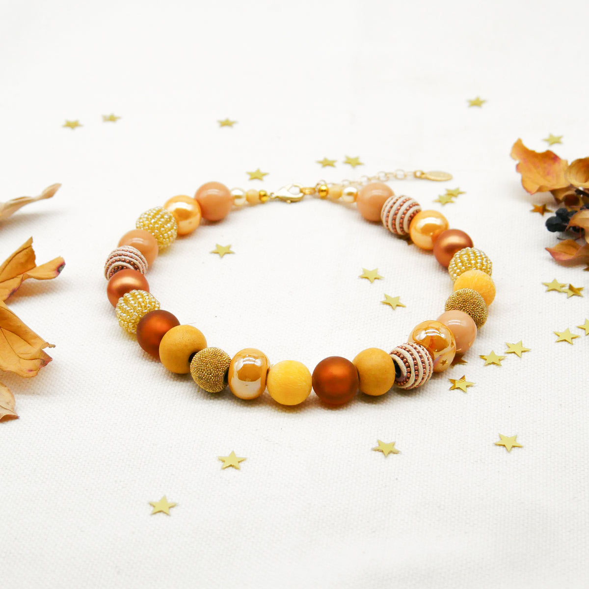 Perlenkette Golden Autumn