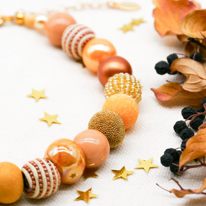 Perlenkette Golden Autumn