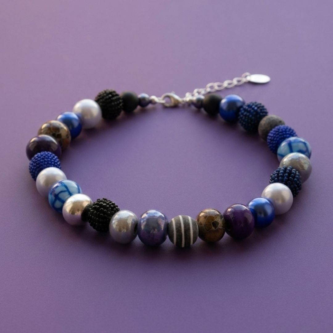 Perlenkette Blue Cliff