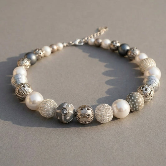 Perlenkette Classic Silver