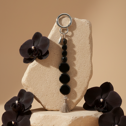 Bag Charm Obsidian