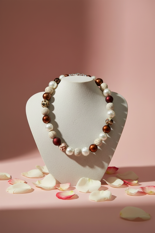 Perlenkette Cappuccino