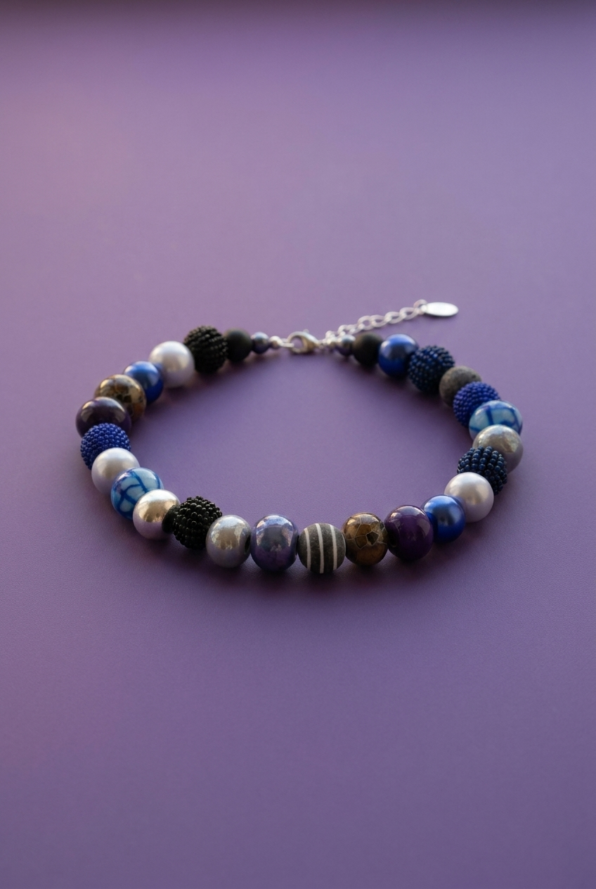 Perlenkette Blue Cliff