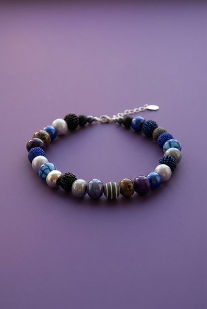 Perlenkette Blue Cliff