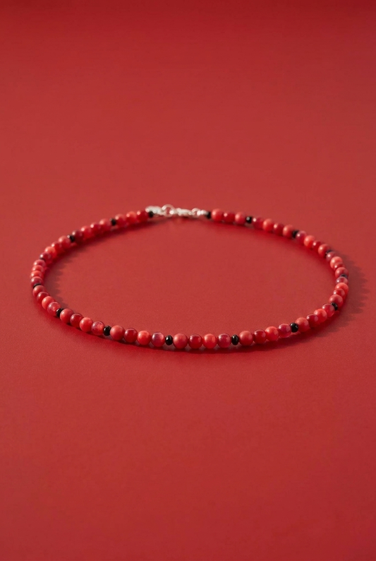 Perlenkette Red Rose