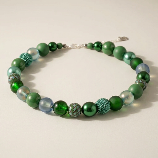 Perlenkette Opal Green