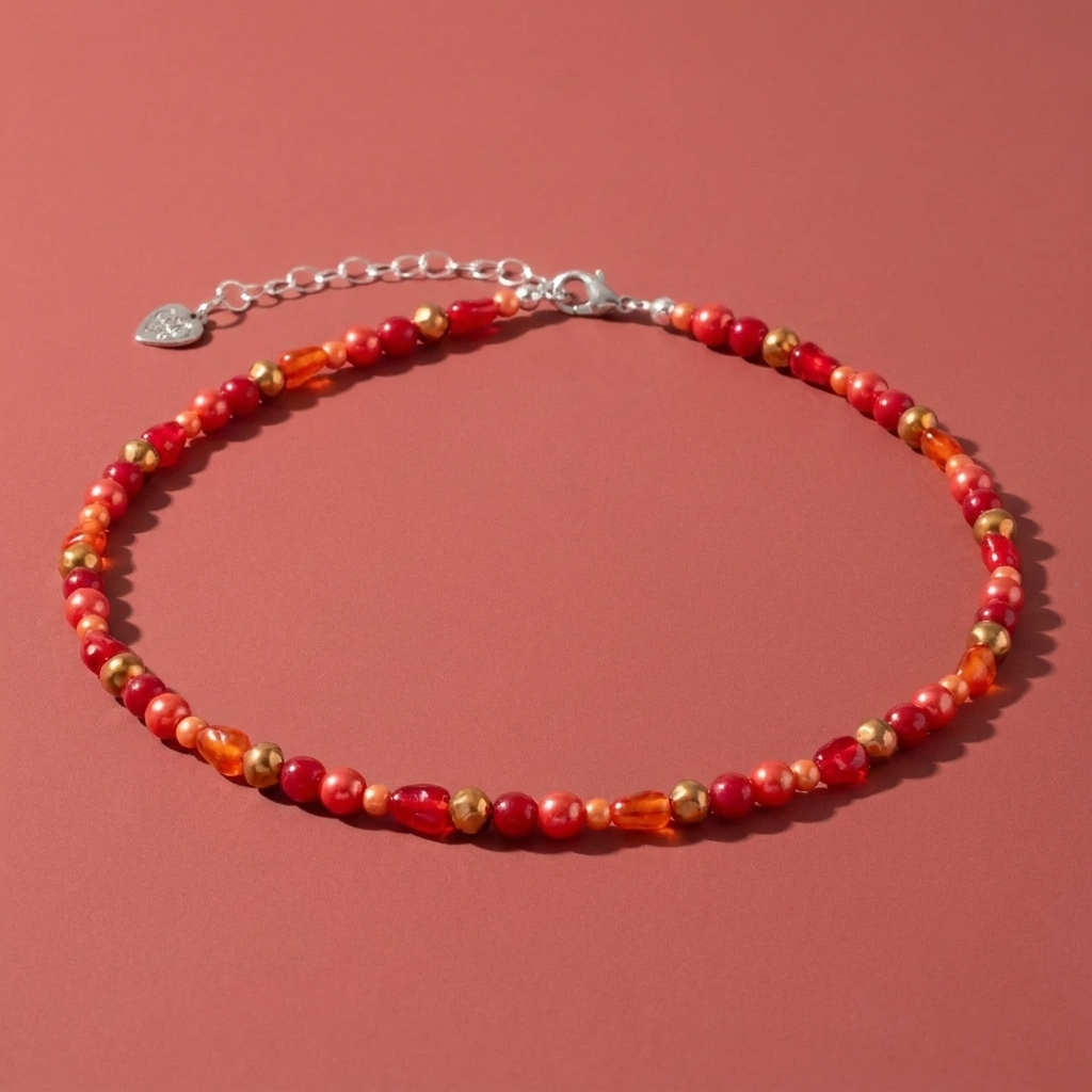 Perlenkette Red Charm