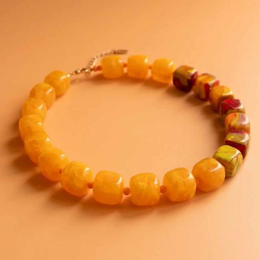 Perlenkette Honey Cubes