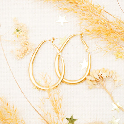 Ohrringe Lunar Oval Gold