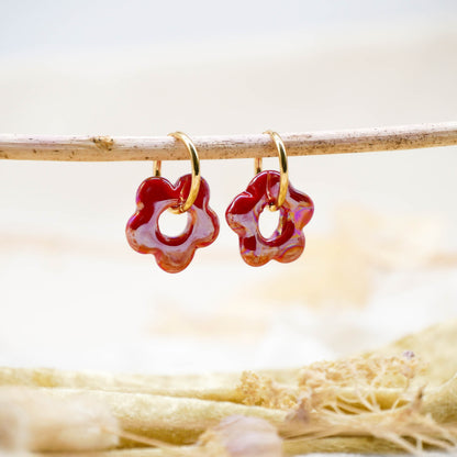 Ohrringe Blossom Red