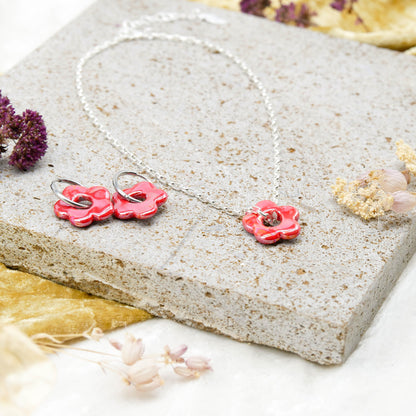 Ohrringe Blossom Red