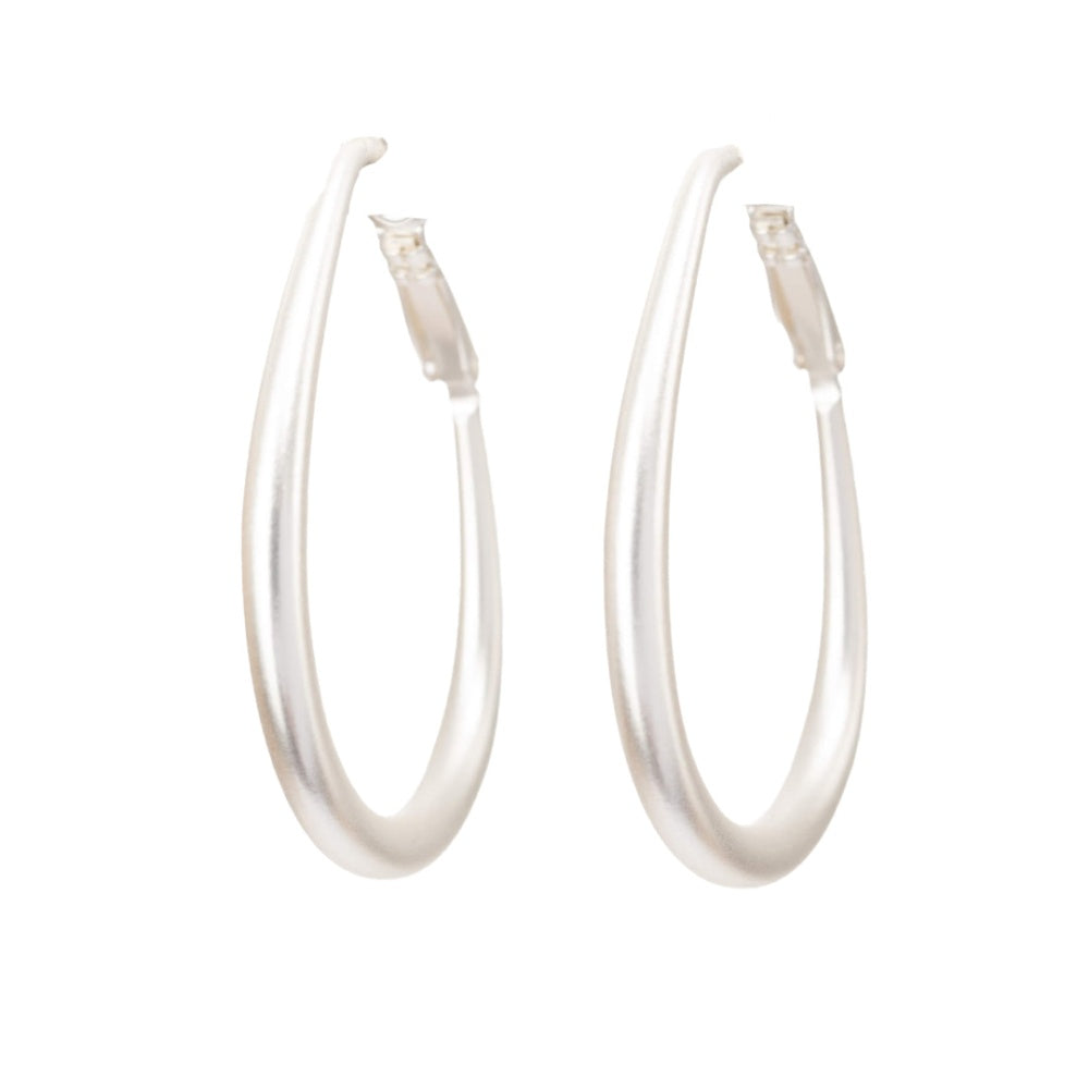 Ohrringe Lunar Oval Silver