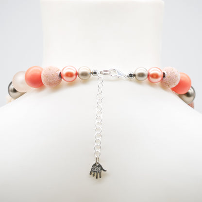 Perlenkette Peach Bloom