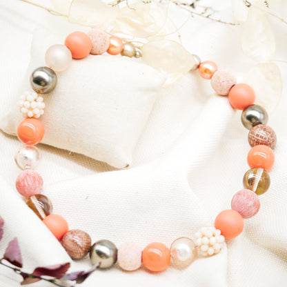 Perlenkette Peach Bloom