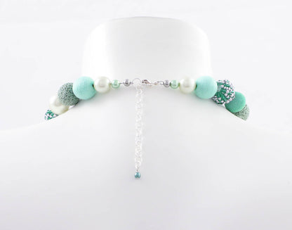 Perlenkette Mint Green