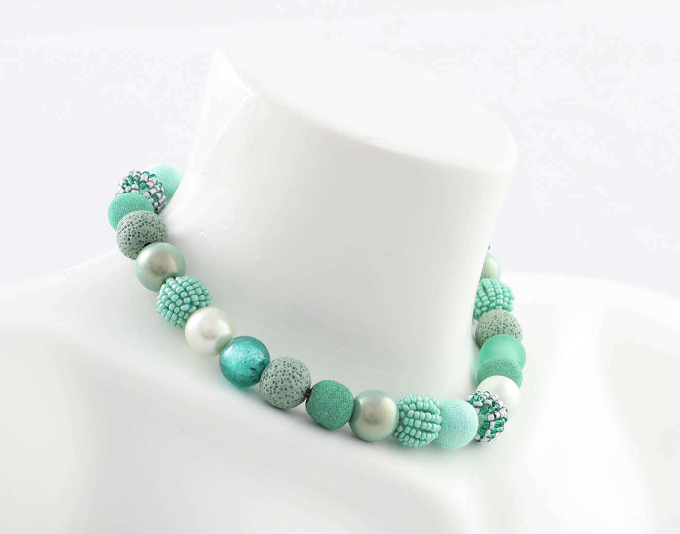 Perlenkette Mint Green