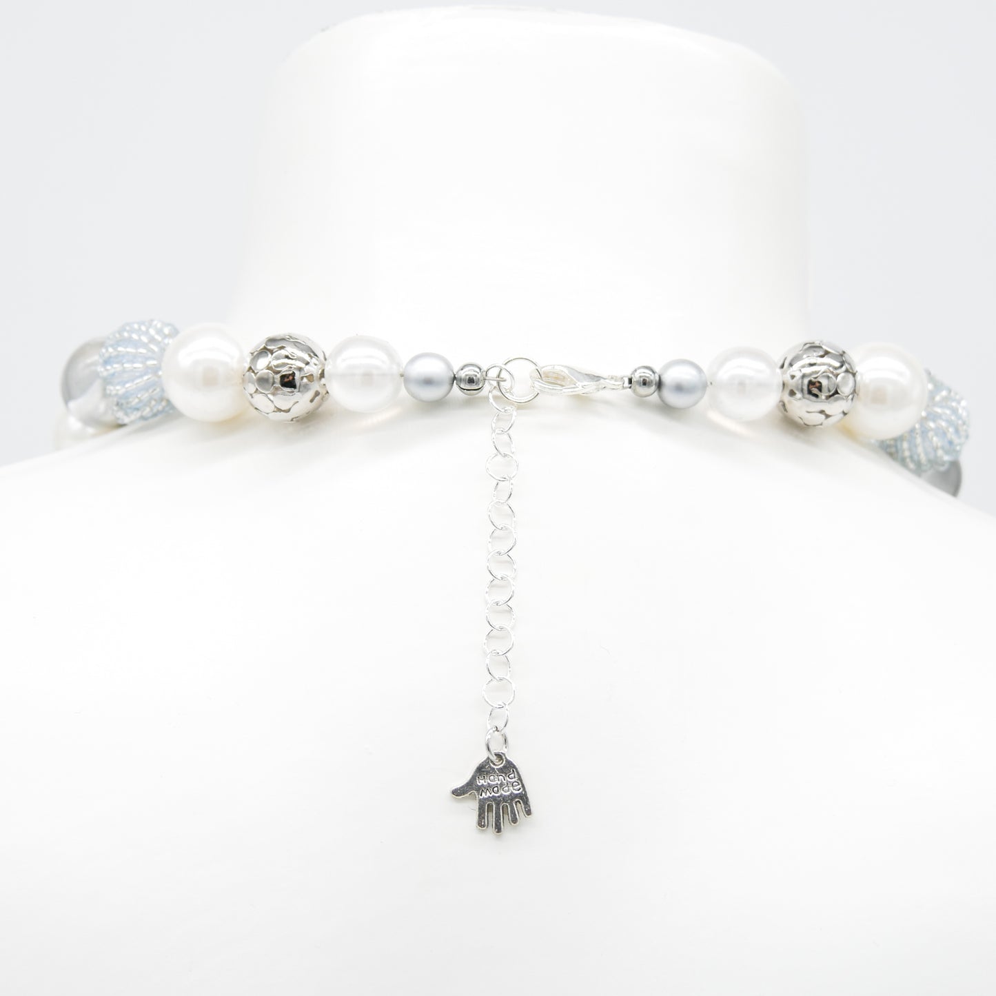 Perlenkette Silky Silver