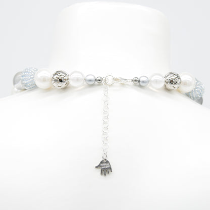 Perlenkette Silky Silver