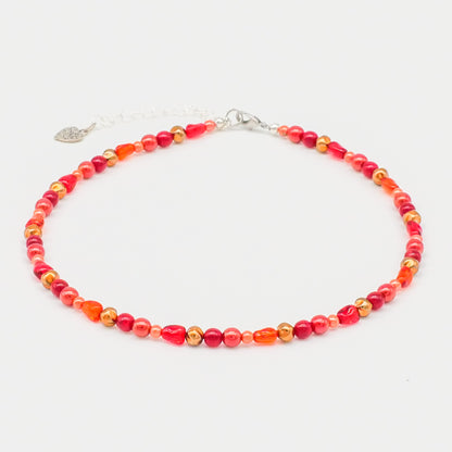 Perlenkette Red Charm