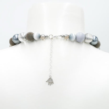 Perlenkette Silver Grey
