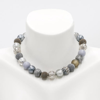 Perlenkette Silver Grey